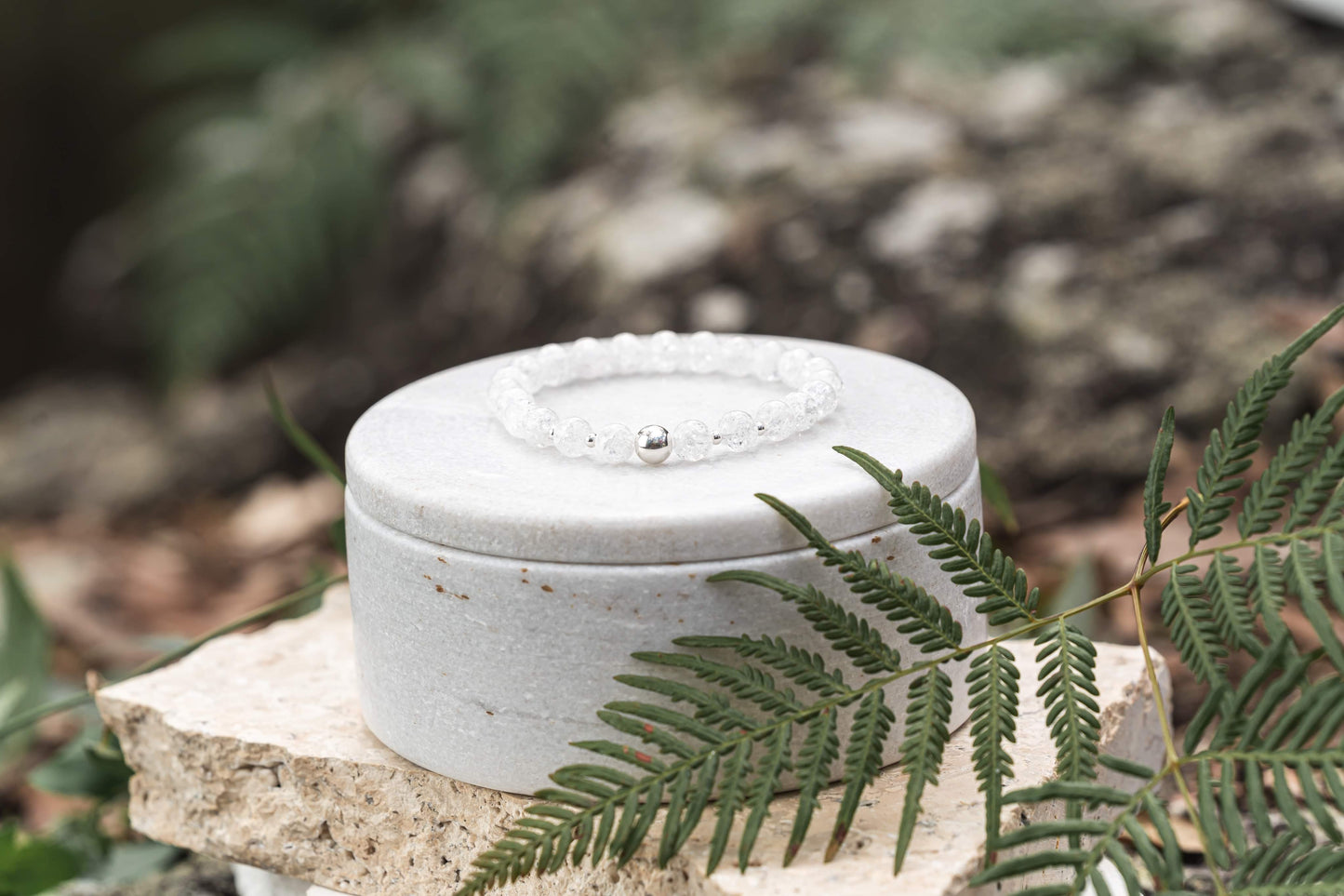 Zeus Bracelet (Healing and Mental Clarity) Cracked Clear Quartz