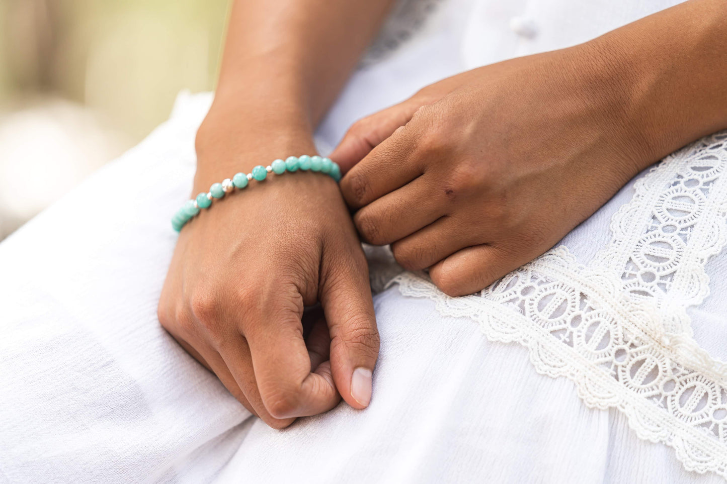 Athena Bracelet (healing, wisdom and courage) Amazonite