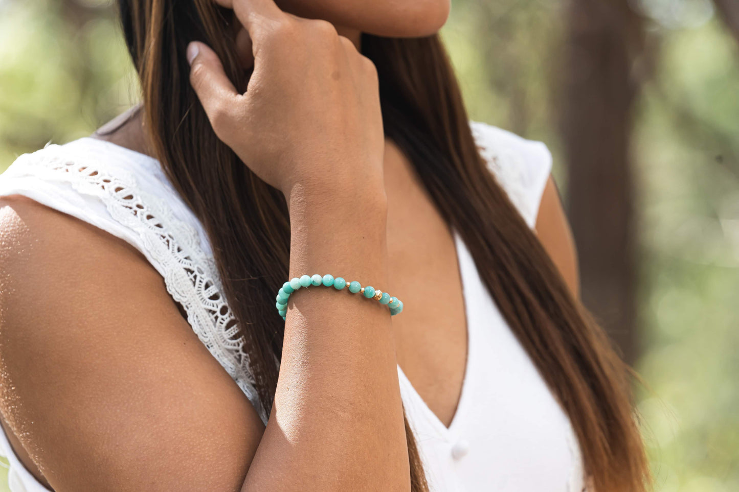 Athena Bracelet (healing, wisdom and courage) Amazonite