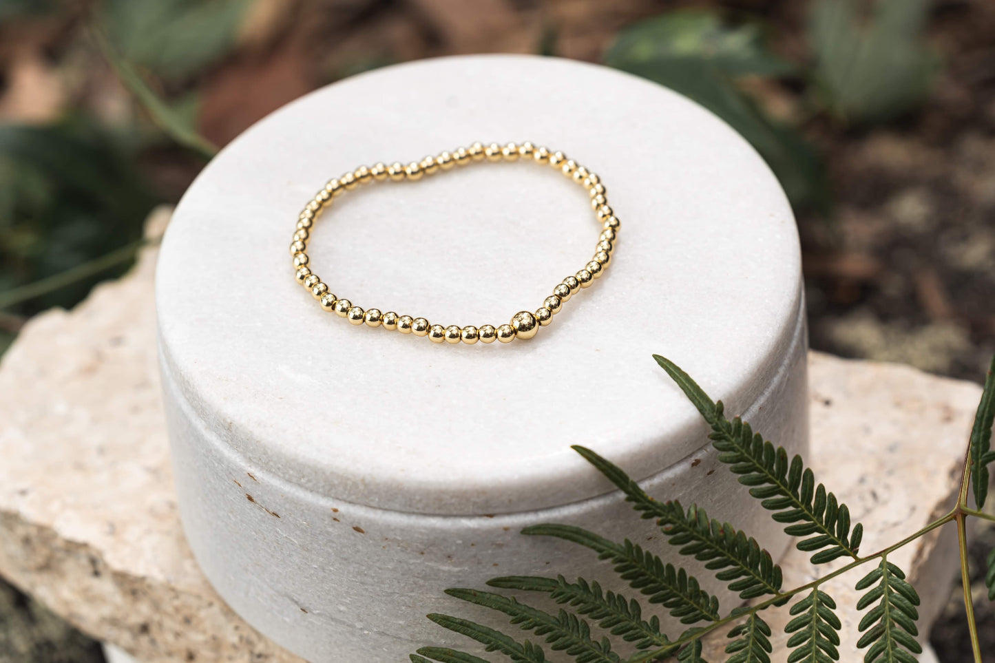 Thiea Bracelet (14k filled gold beads)