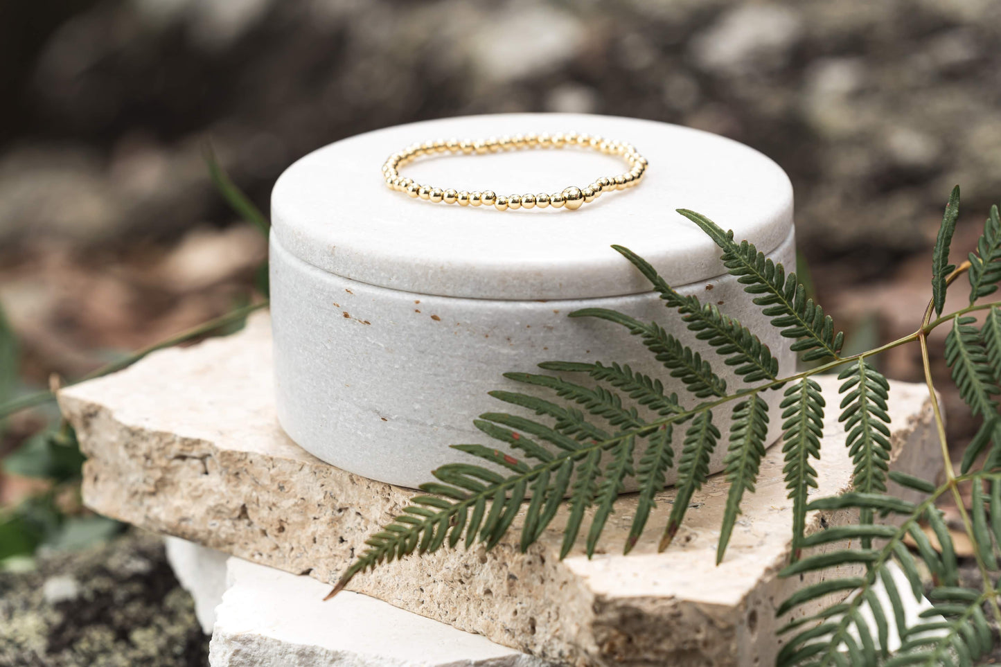 Thiea Bracelet (14k filled gold beads)