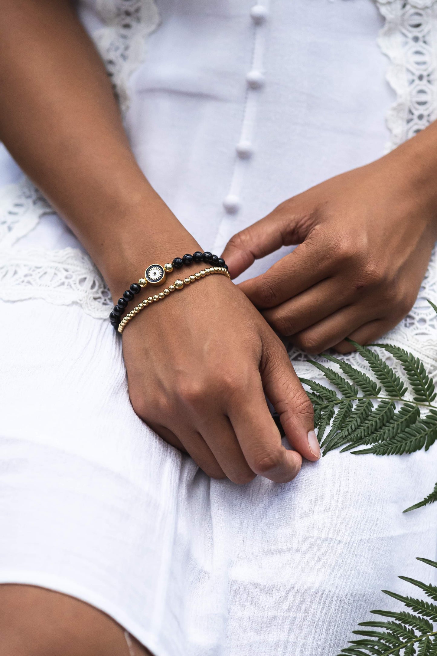 Thiea Bracelet (14k filled gold beads)