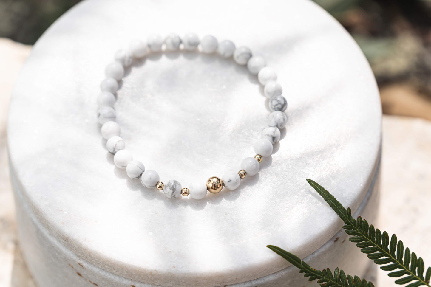 Aphrodite Bracelet (For sleep and Inner Peace) White Howlite Beads