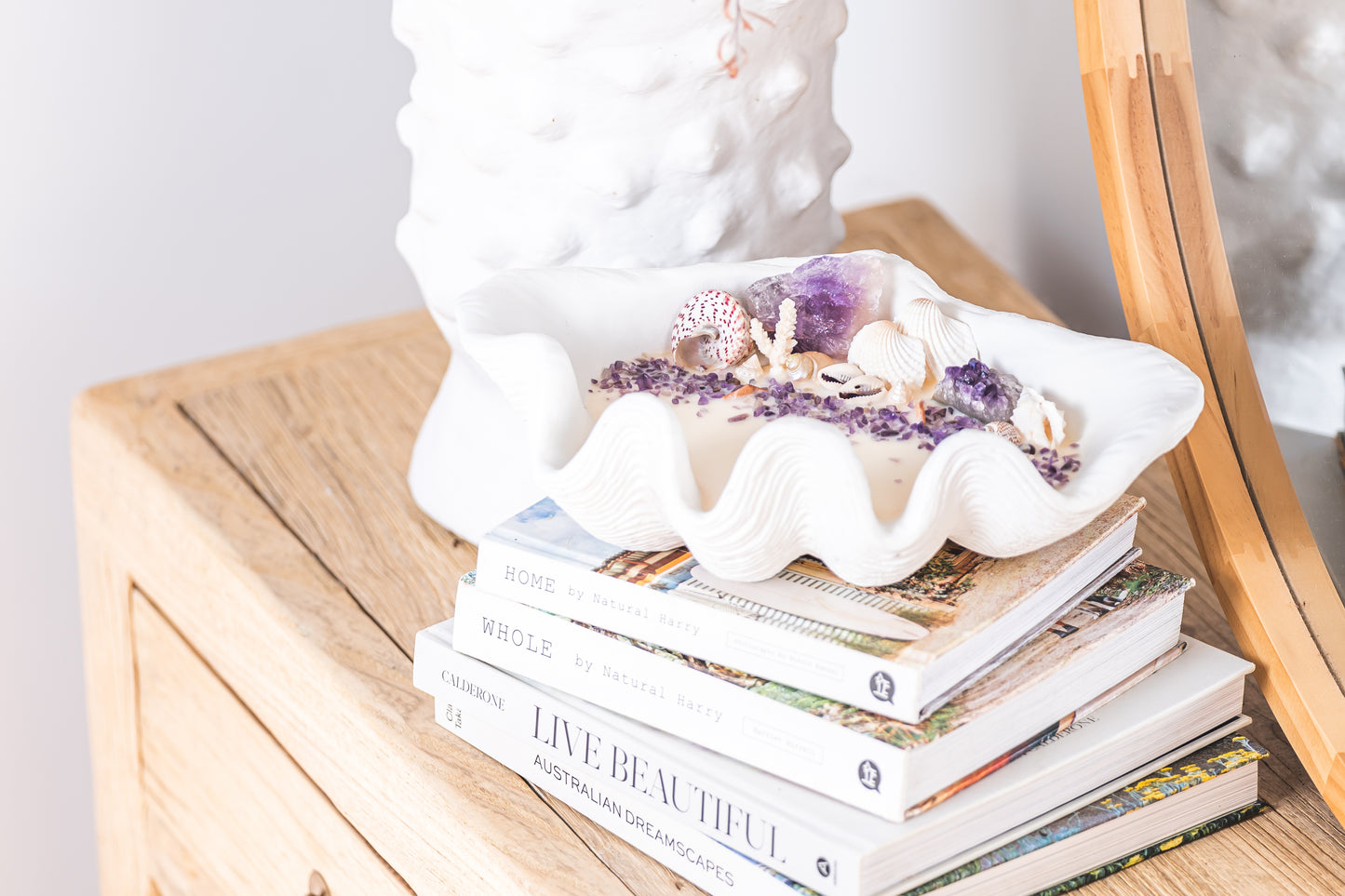 Amethyst Clam Shell Soy Candle